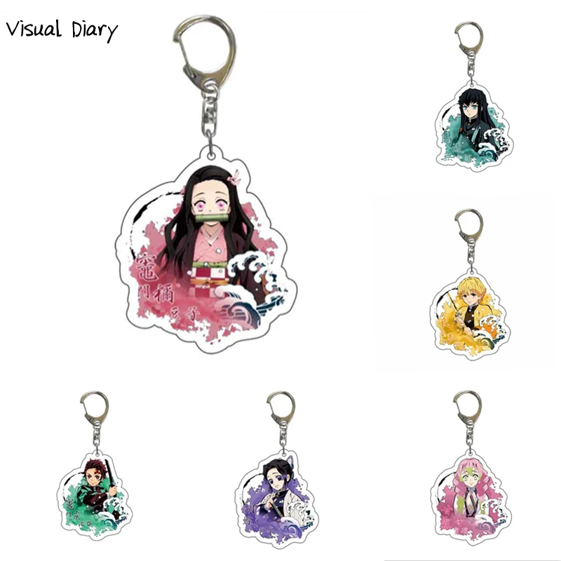 

Anime Demon Slayer Acrylic Key Chain Kimetsu No Yaiba Figure Kamado Tanjirou Action Agatsuma Zenitsu Nezuko Charm Keyring Gifts