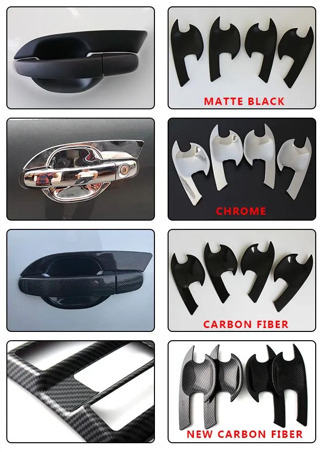 Внутренняя хромированная дверная ручка ABS для FORD RANGER T6 T7 2012 2019|insert printing|insert routerinsert