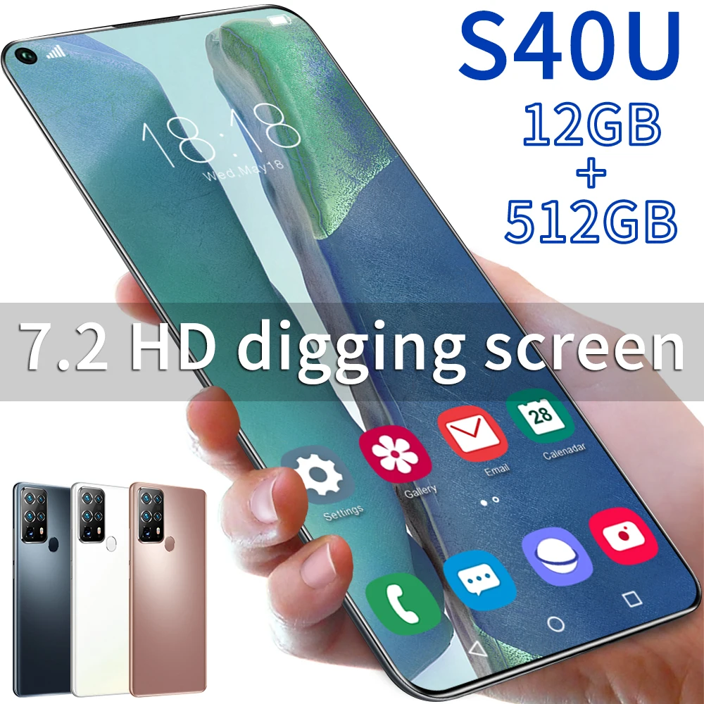 

2021 New S40U Global Version Smartpone 12G 512G Android10 Unlocked 5800mAh Snapdragon 888 Face ID Finger Print Mobile Phone