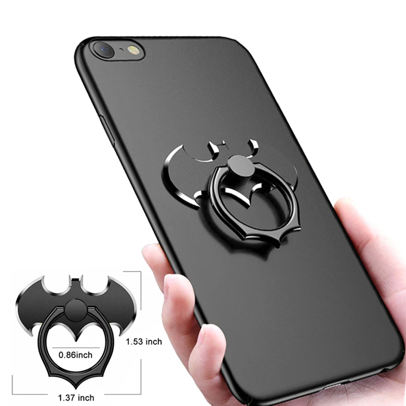 

Bat Finger Ring Cell Mobile Phone Desktop Stand Mount For iPhone X 8 7 XR XS MAX Bat Metal Smartphone 360 Degree Desk Holder