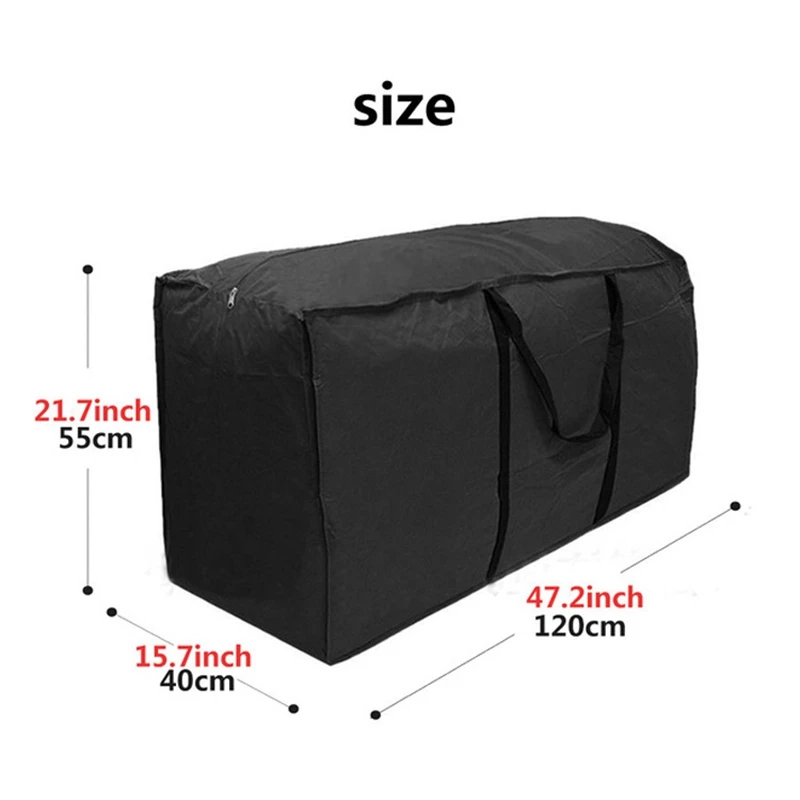 Large Capacity Outdoor Garden Furniture Storage Bag Cushions Seat Protective Cover Waterproof Multi-Function Bags | Дом и сад