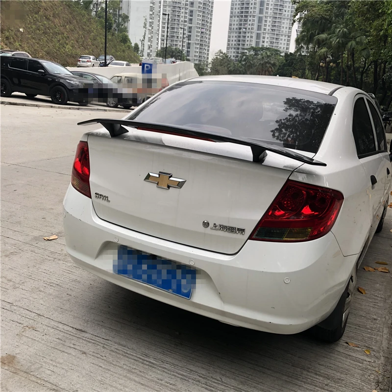 Универсальный седан спойлер с тормозными огнями для Chevrolet SAIL 2015-2018 ABS пластик