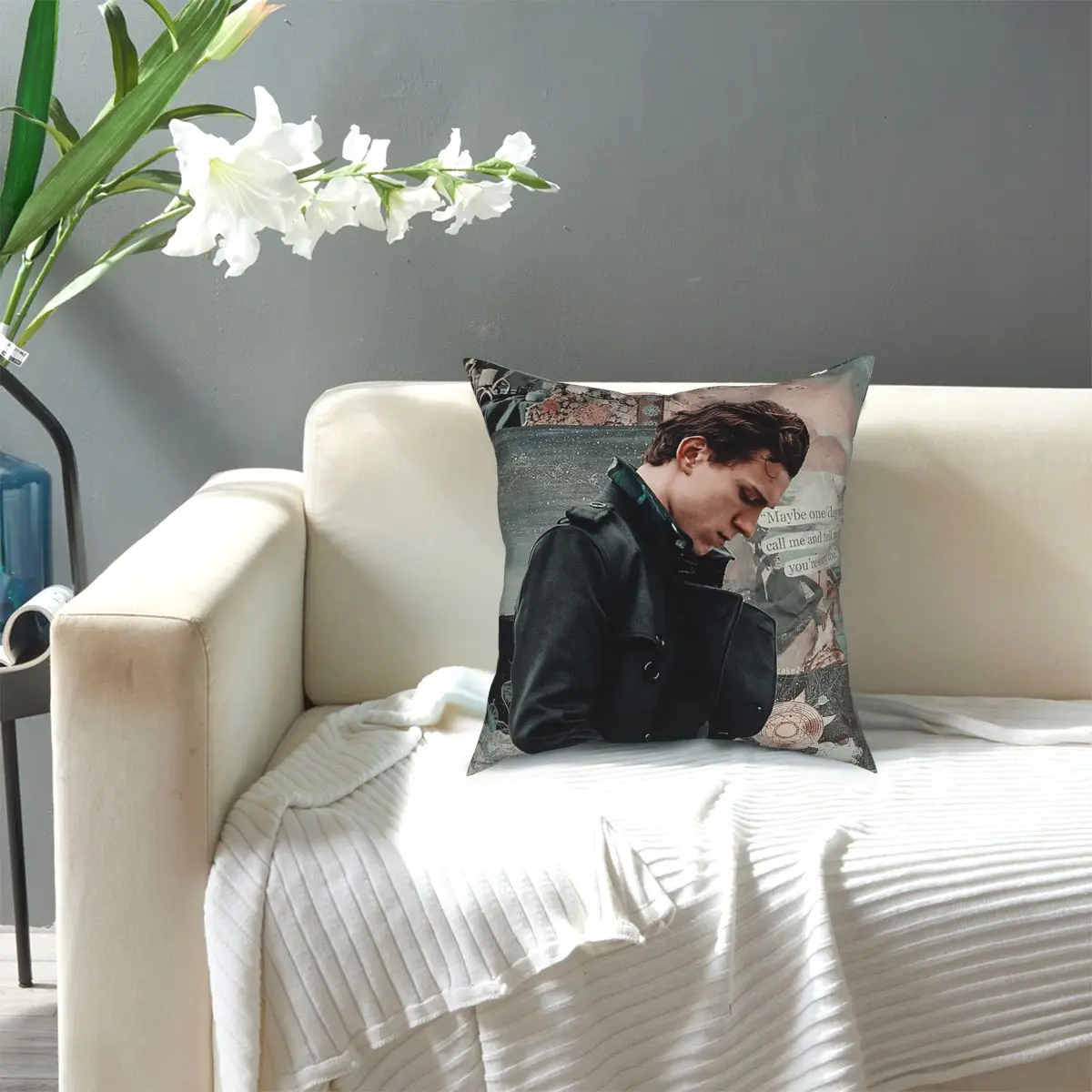 

Cool Tom Holland Floor Pillow Square Pillow Case Throw Pillow Awesome Cushion Covers