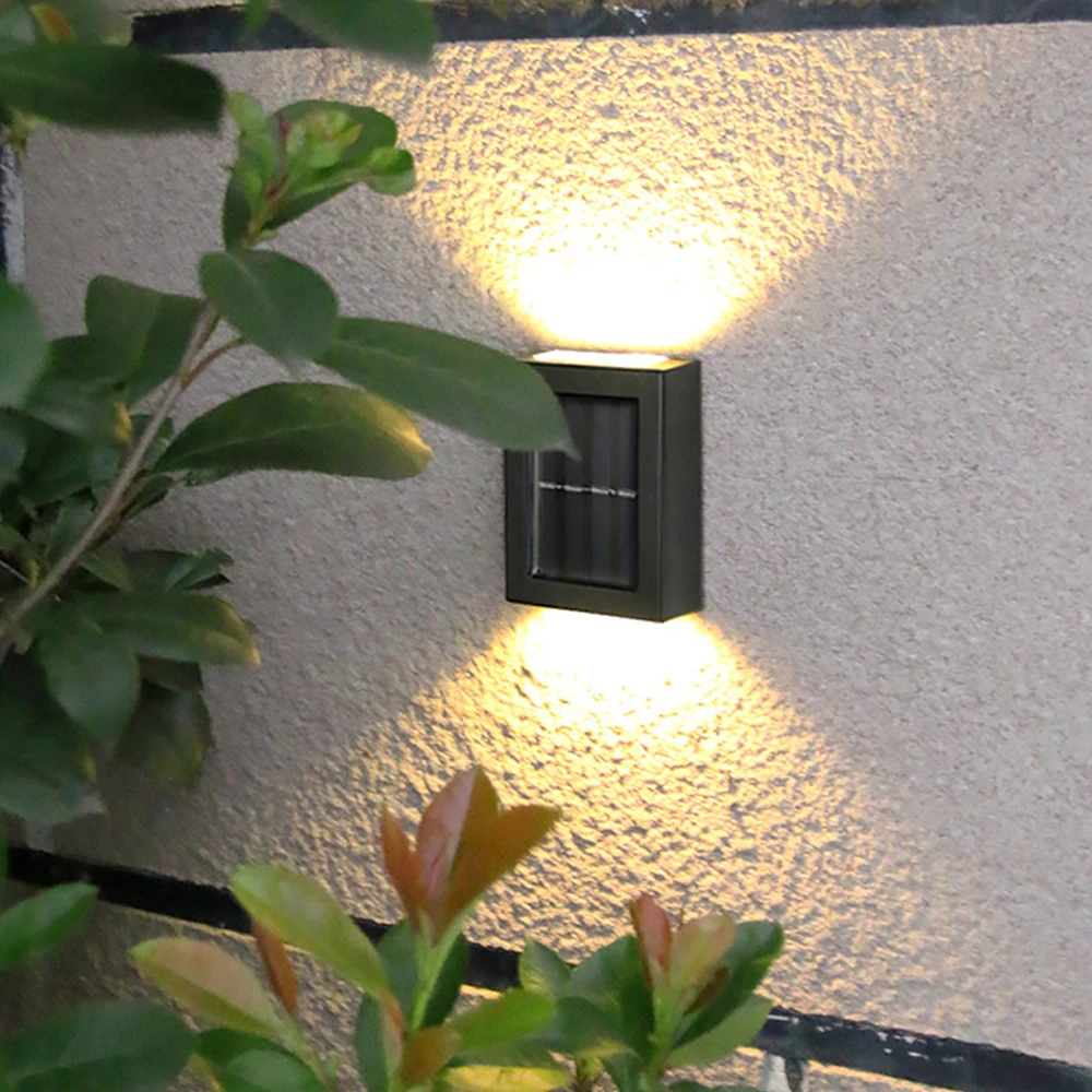 

4PCS Outdoor Solar Lamps Garden Waterproof Wall Lamp Light Up And Down Garden Decorative Wall Lamp Street Lamps Home Stair Lamp