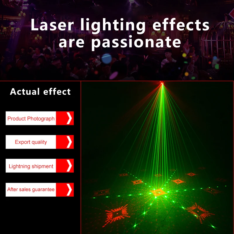 Atotalof RGB светодиодный диско-лазерный светильник 128 узоров проектор дистанционное