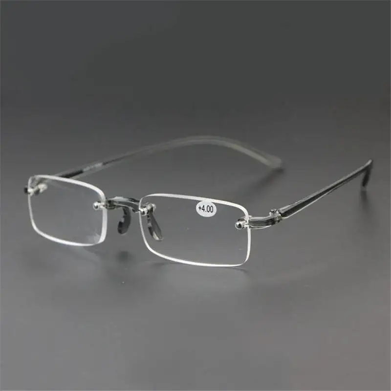 Очки для чтения мужчин и женщин ультралегкие квадратные очки без оправы с