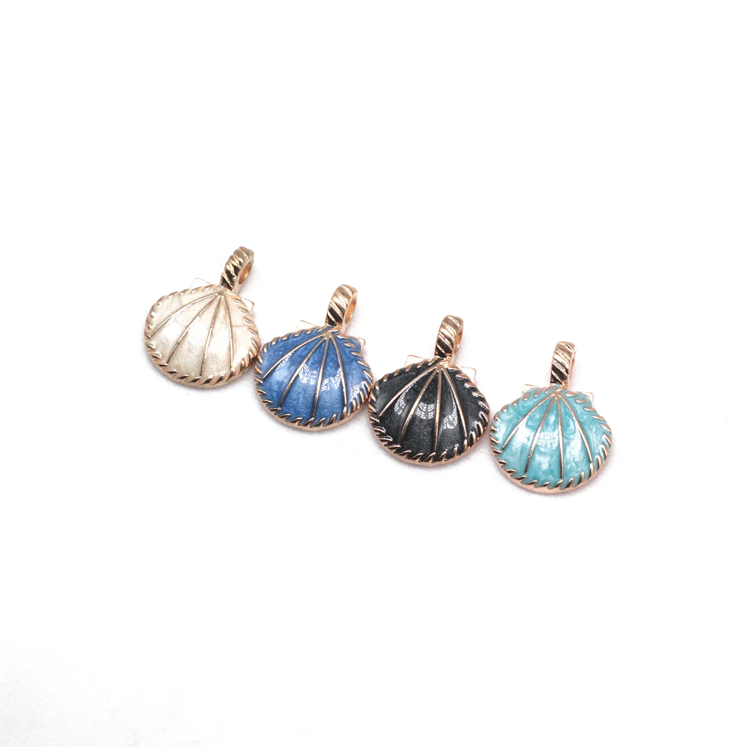 

10pcs Round Shell Enamel Charms Pendants for DIY Necklace Bracelet Jewelry Making
