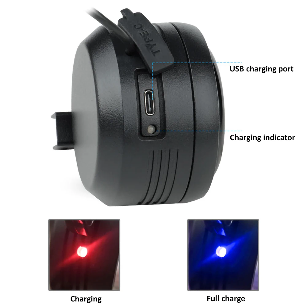 

125db USB Charge bicycle bell bicycle scooter horn 1300mAH alarm bell with alarm and remote control