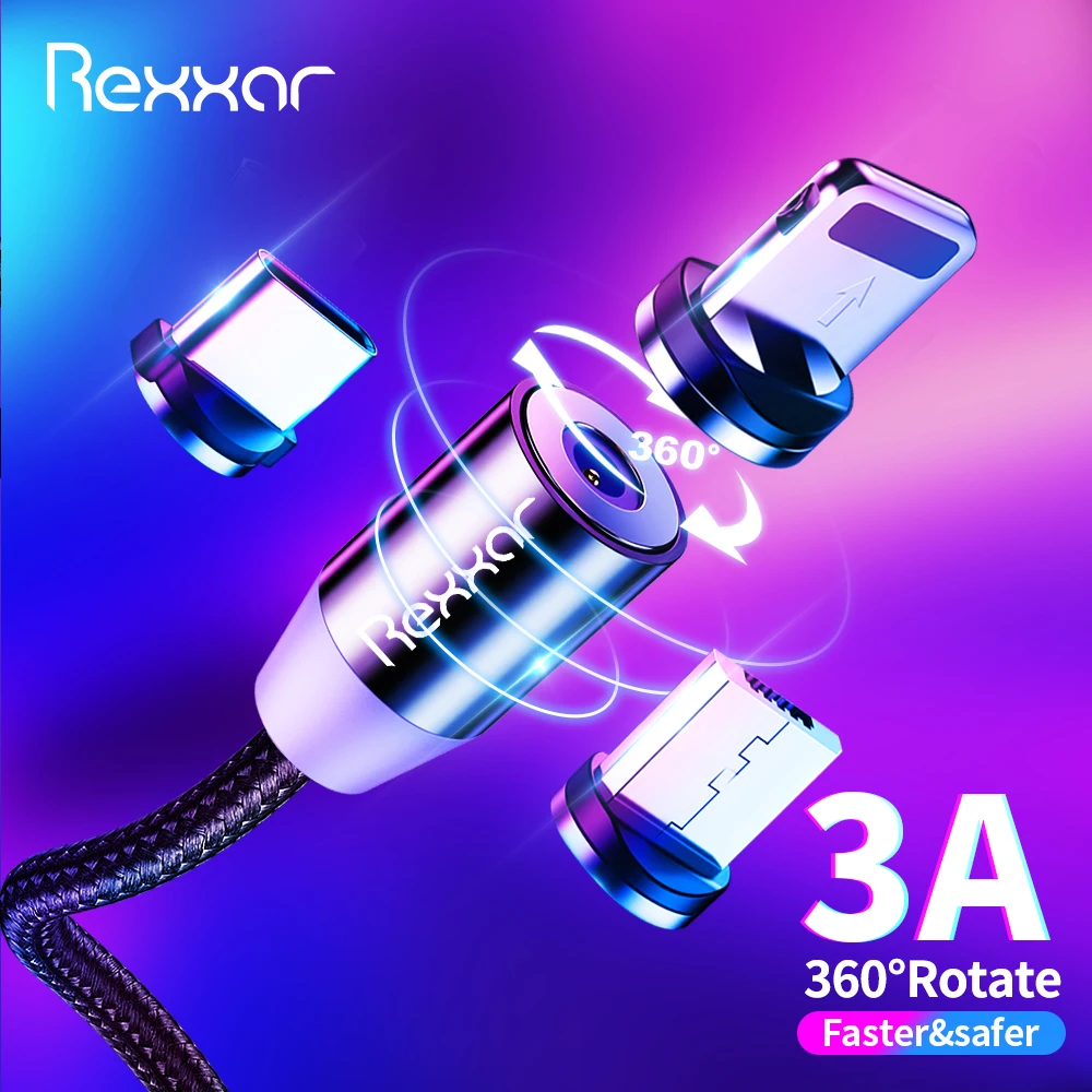 Магнитный кабель type C usb зарядный кабель Micro USB зарядное устройство для samsung Xiaomi iphone кабели для мобильных телефонов USB-C Магнитный шнур 1 м 2 м