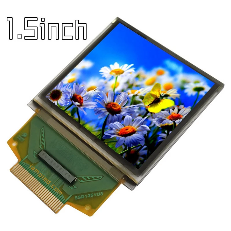 1 5 дюймов Цвет OLED Экран дисплея с 128X128 Разрешение последовательный порт SPI 30PIN