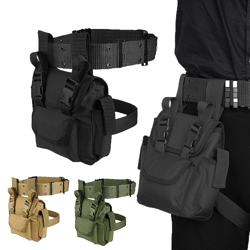 

Drop Leg Bags Tactical Thigh Hip Bum Belt Bag Military Molle Thigh Drop Pouch Hanging Fanny Pack for Hunting Camping Travel