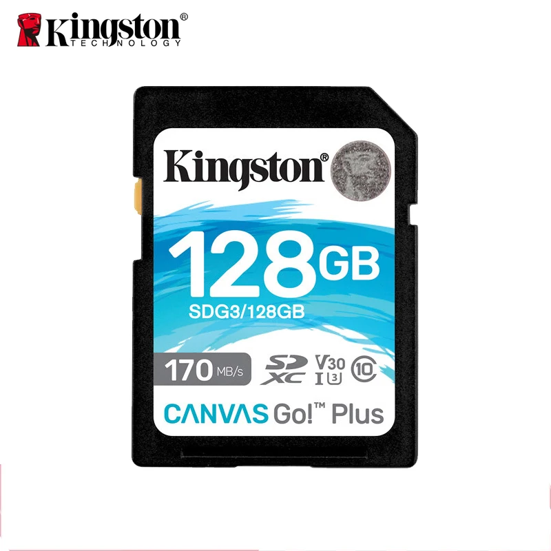 Kingston Canvas Go! Карта памяти SD Plus 256 ГБ 128 Гб 64 класс 10 SDHC SDXC 4K видеокарта sd для камеры |