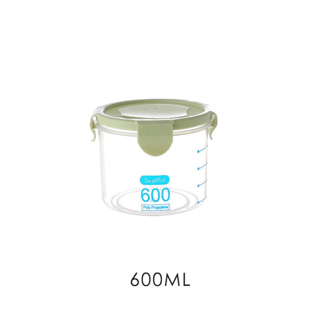 600 мл/800 мл/1000 мл/1500 мл свежий горшок для хранения кухни пластиковая закрывающаяся коробка контейнер для сохранения пищи Твердые крупы банка для зерна
