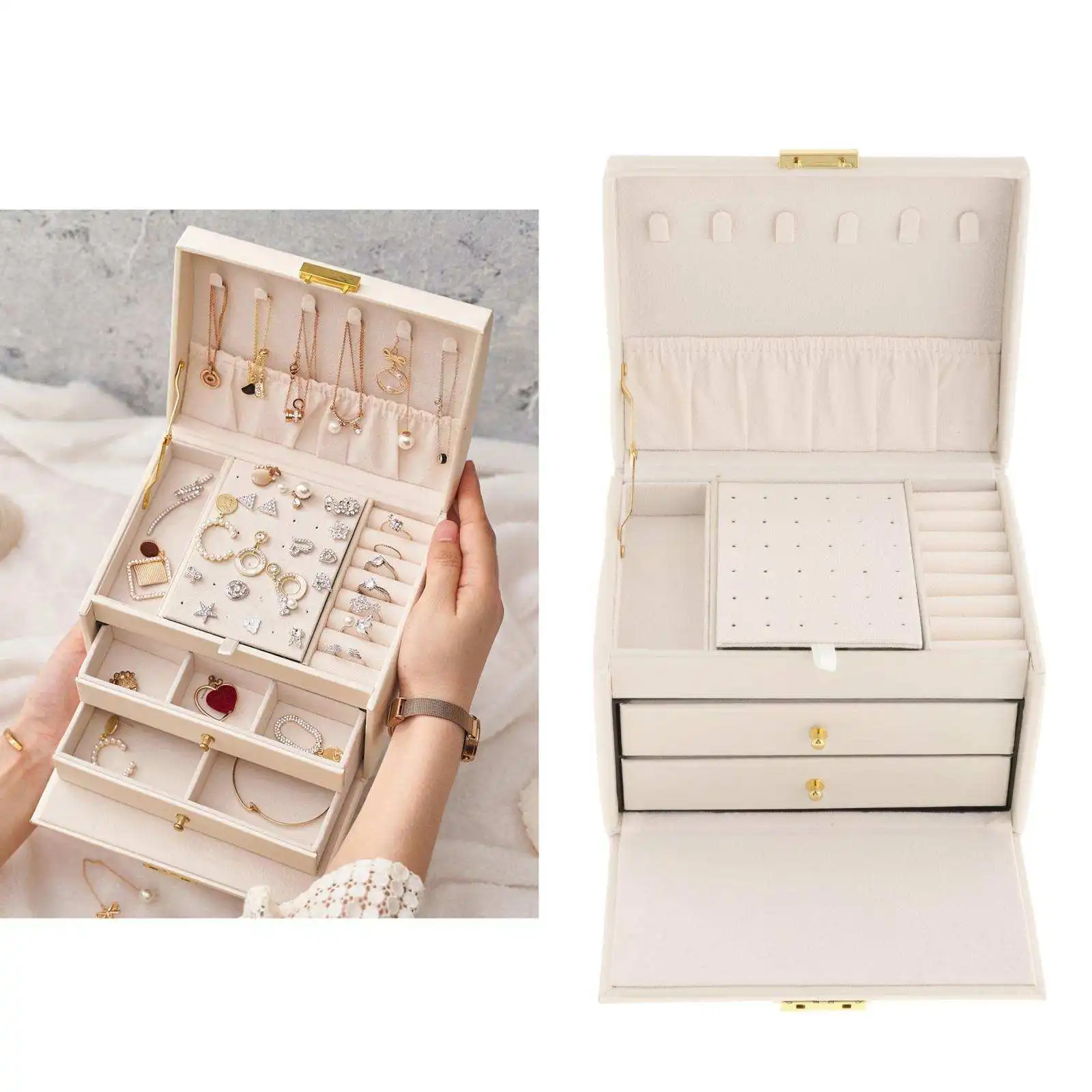 

2 Pieces Creative Jewelry Storage Box Trinket Boxes Organizer Decorative