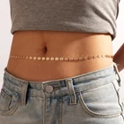 Цепочка для живота Docona в богемном стиле женская, ювелирное изделие ручной работы с кисточками и звездами, геометрический дизайн под золото, пляжные аксессуары