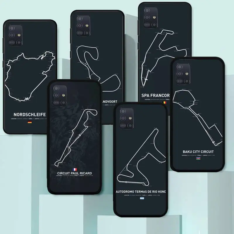 

Formula 1 F1 Racing Circuit Phone Case For Huawei P40 P30 P20 P10 P9 P8 Pro Lite Plus P SMART 2019 9 lite 2016 Cover