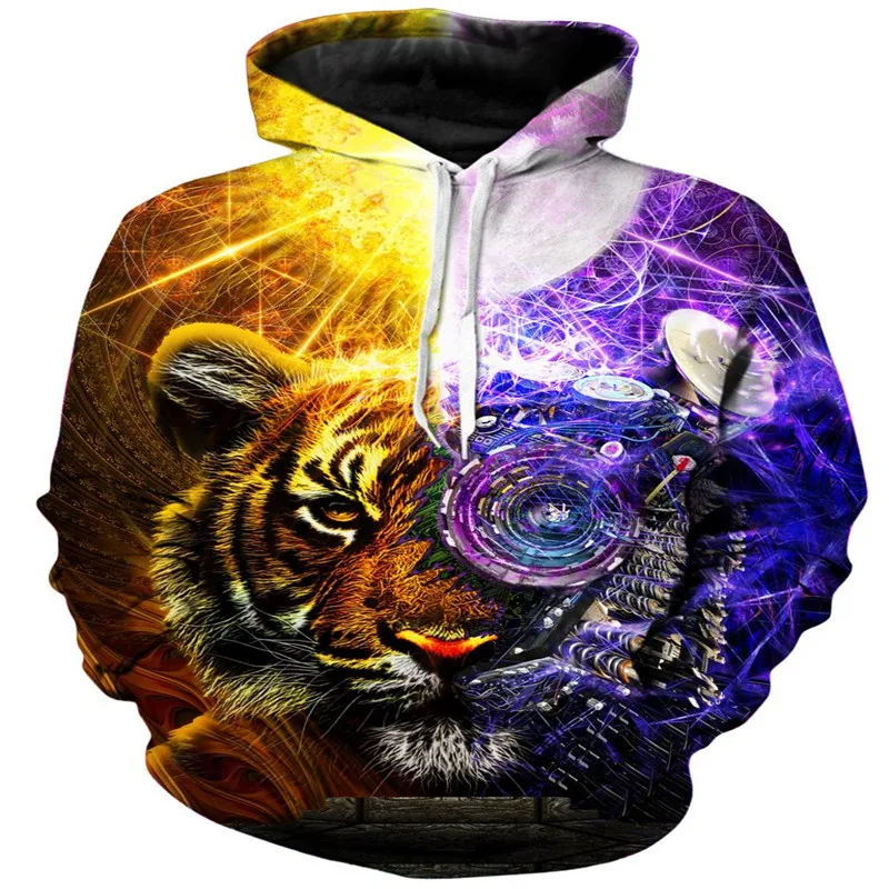

Newest 3D Printed Bionic Tiger Unisex Pullover Casual Hip Hop Harajuku Zip Hoodie Unisex Long Sleeve Sweatshirt Men's Jacket
