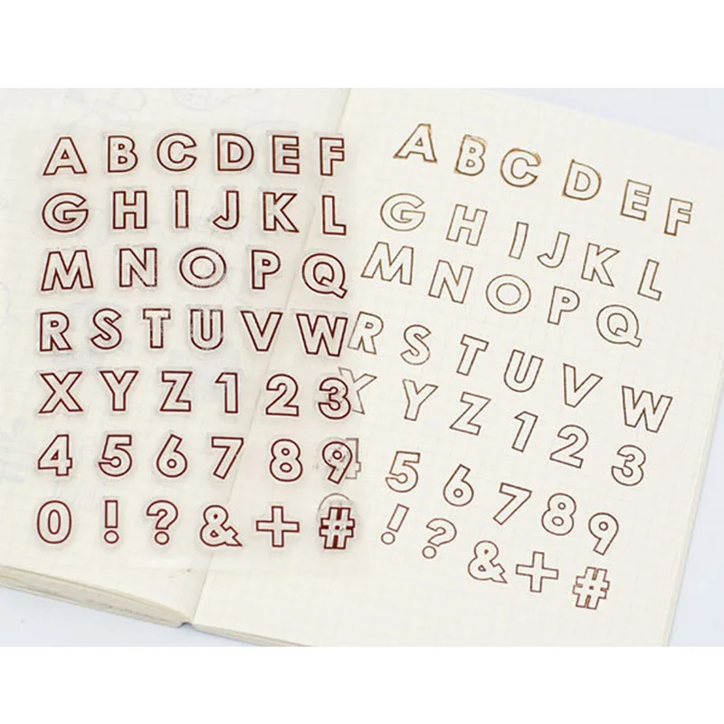 

Number Letters Clear Rubber Stamps Transparent Silicone Seal for DIY Scrapbooking Card Making Photo Album Handmade Crafts Decor