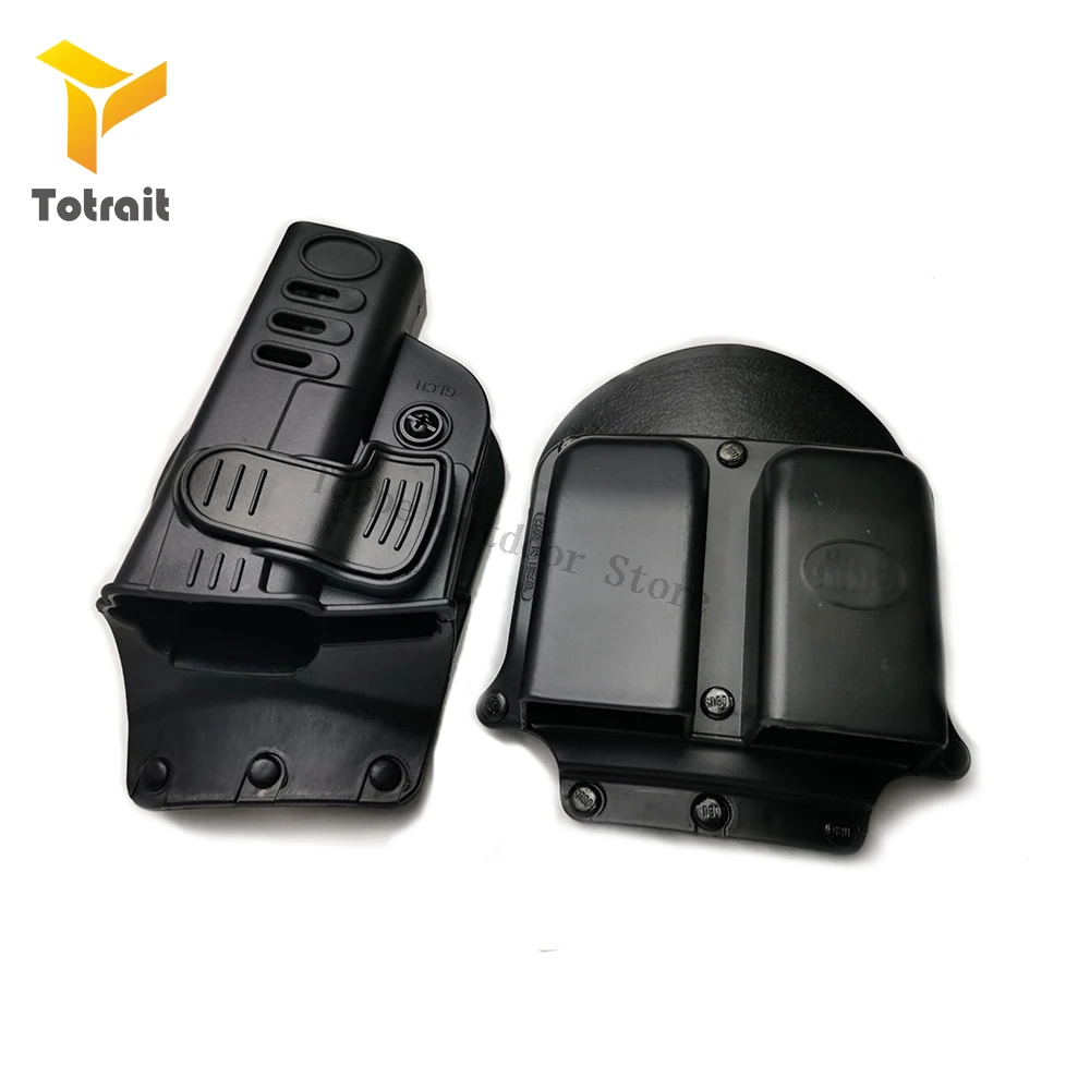 

TOtrait NEW Tactical GL 2 Paddle Pistol Holster Glock 17 19 22 23 31 32 34 35 6900 Double Magazine Holster Pouch Fifle Accessies