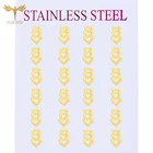 Женские серьги-гвоздики из нержавеющей стали, с сердечками