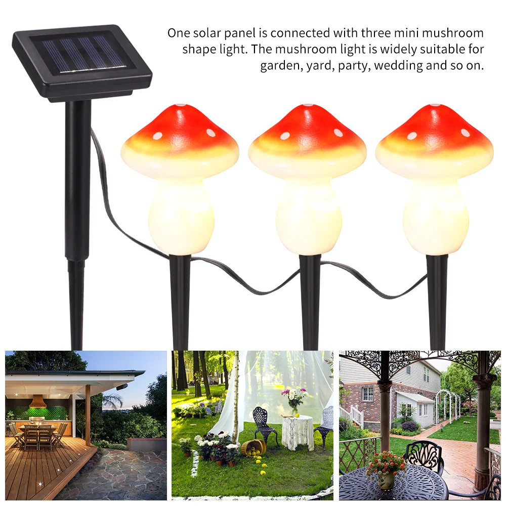 Садовый садовый светильник солнечный от солнечной энергии грибовидной формы