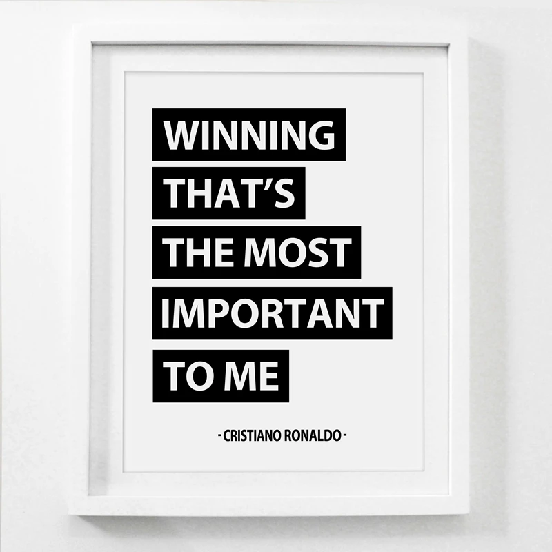 Плакат с цитатами Криштиану Роналду спортивный художественный декор картина