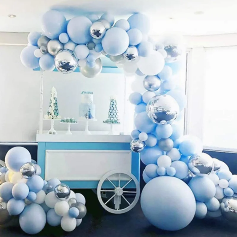 

141Pcs Blue Macaron Balloon Garland Arch Kit for Wedding Baby Shower Boy Girl Kids 1st Birthday Party Decoration Air Globos