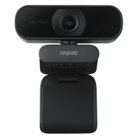 original rapoo c260 webcam hd 1080p with usb with microphone rotatable cameras for live broadcast video calling conference