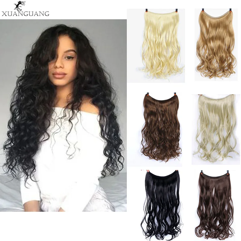 XUANGUANG 24 &quotНевидимая проволока волосы из рыбьей лески Синтетические прямые