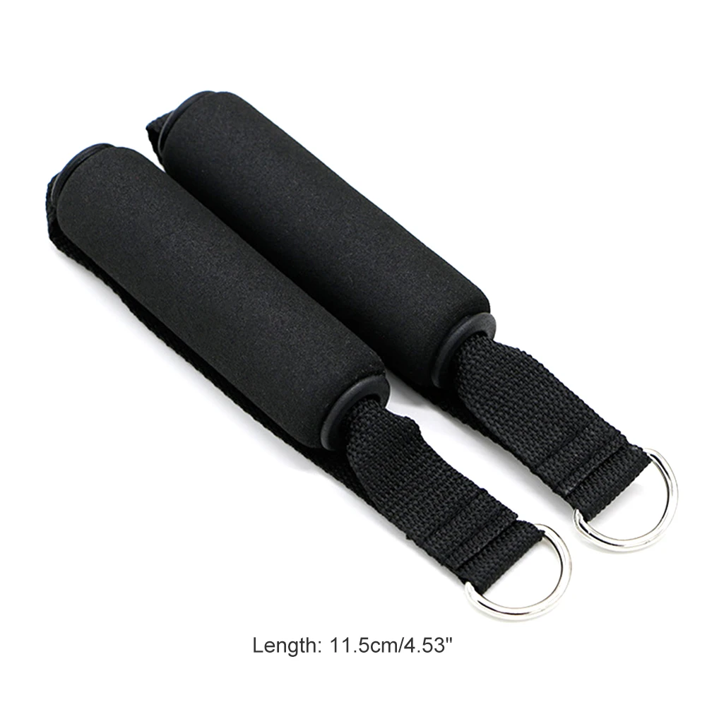 Foam Padded Fitness Handle with Nylon Webbing Effective Multi-purpose D Ring Working-out Accessories for Pull Rope |