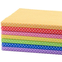 50cmx50cm 7 colors assorted mini dots cotton fat quarters patchwork tilda cloth scrapbooking fabric for sewing