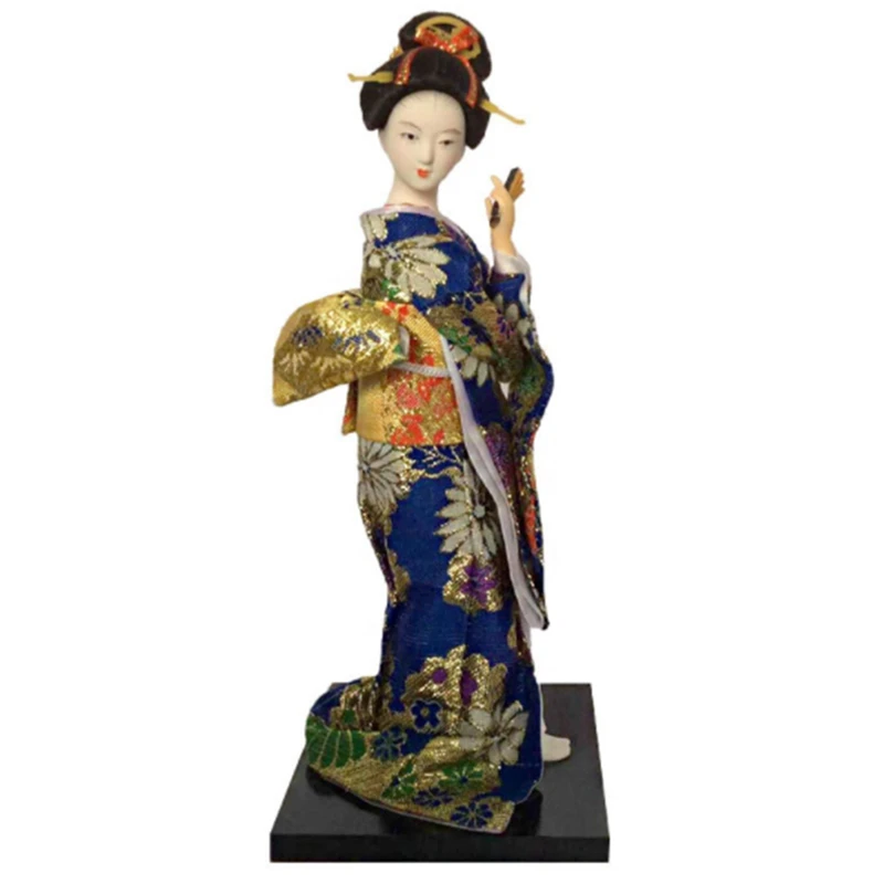 

Japanese Lovely Geisha Figurines Dolls with Beautiful Kimono New House Office Decoration Miniatures Birthday Gift
