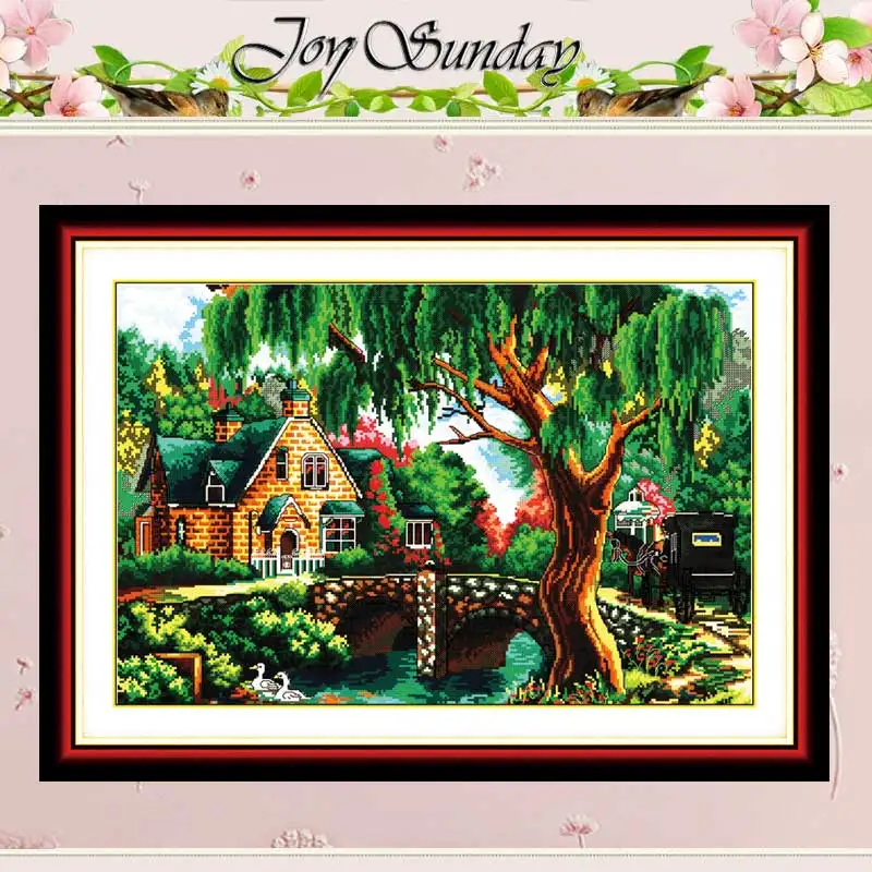 

В лесу пейзаж Счетный крест 11CT 14CT наборы крестиков оптовая продажа китайские наборы крестиков вышивка рукоделие