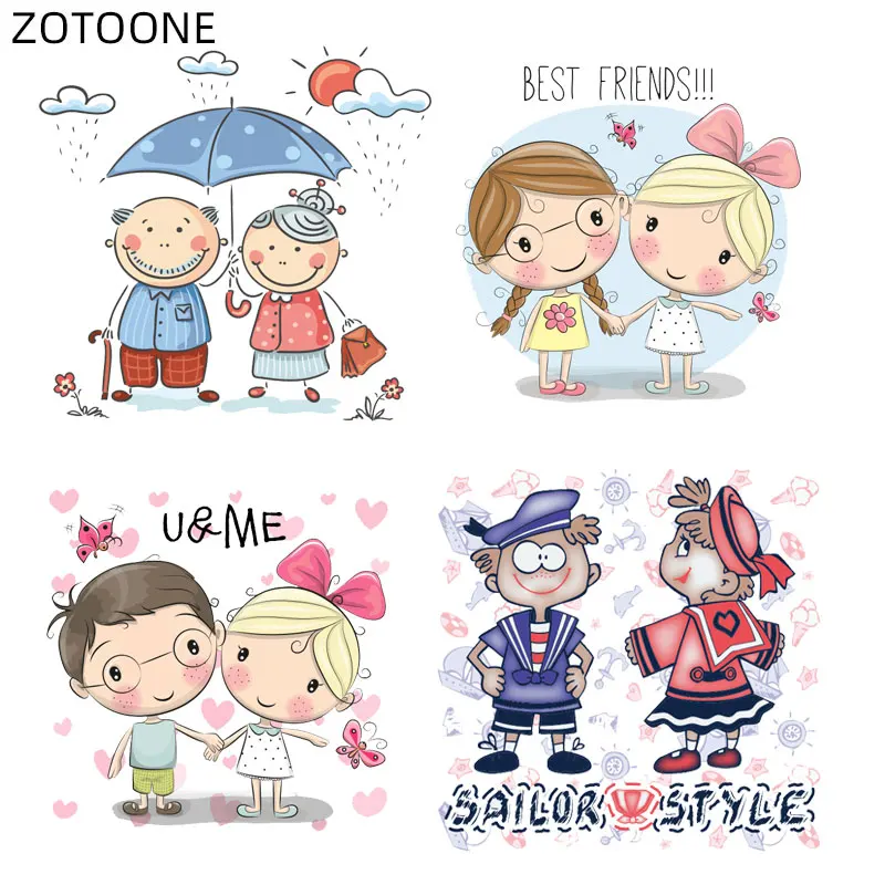 Переводные красивые нашивки ZOTOONE для одежды самодельные Мультяшные мальчиков и