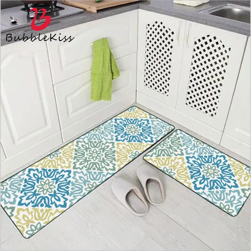 Мягкий модный кухонный коврик с геометрическим цветочным узором Bubble Kiss