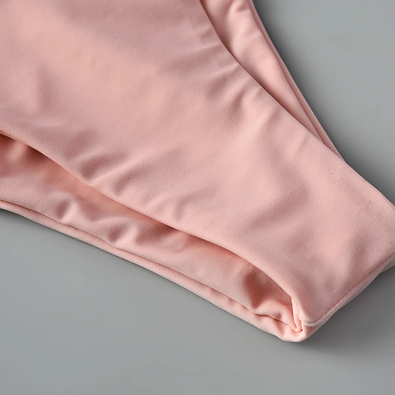 Женский неоново зеленый купальник бикини однотонный с высокой талией 9 цветов