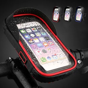 bicycle motorcycle phone holder waterproof case bike phone bag for iphone xs 11 samsung s8 s9 mobile stand support scooter cover free global shipping