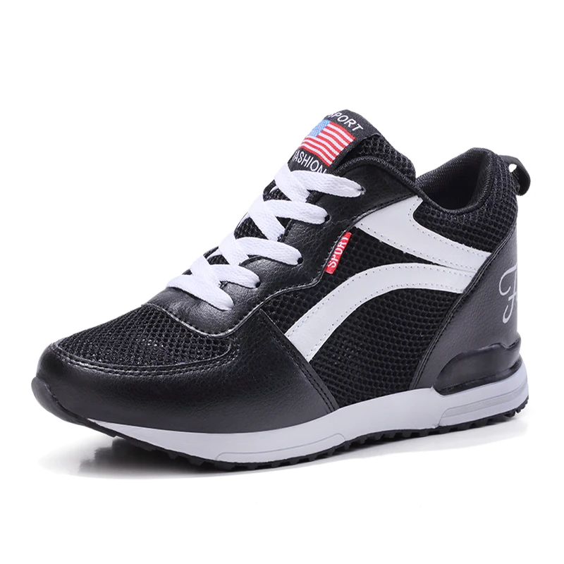 

Hidden Wedges Fashion Sneakers Women Breathable Mesh Summer Casual Shoes Lace Up Sport Leisure Ladies Shoes Women Trainers