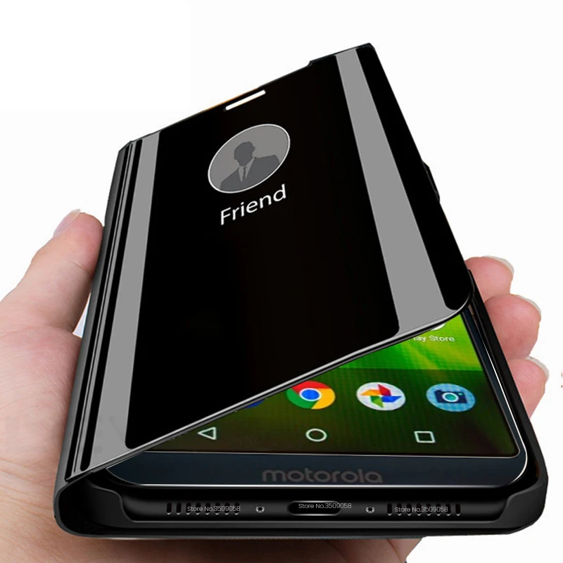 Зеркальный флип-чехол для Motorola Moto G6 play xt1922 5,7 ''крышка capas clear view смарт-чехлы на mo to g6play g 6 стойка для приставки coque