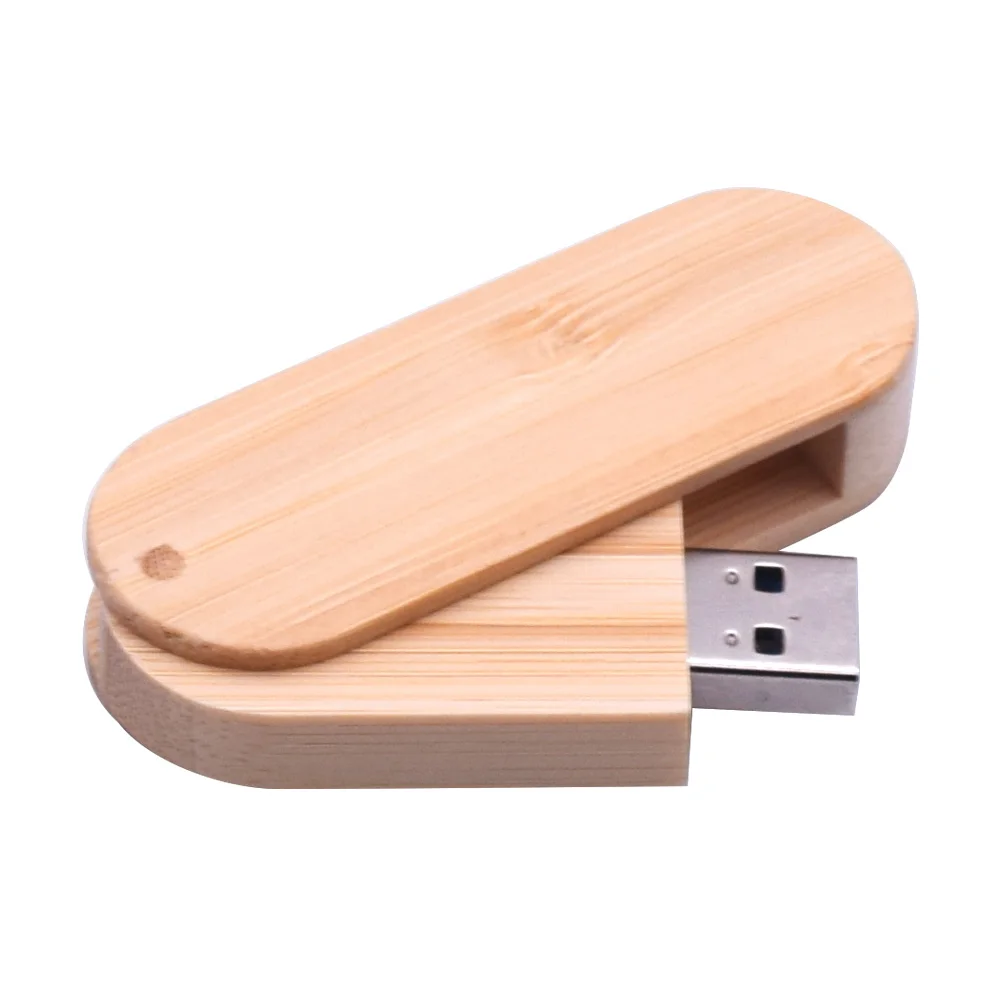 White bamboo Овальный usb+ коробка флэш-накопитель USB 3,0 Флешка 128gb горячая Распродажа usb флешка фотография подарок ручка диск более 10 шт бесплатный логотип - Цвет: White bamboo