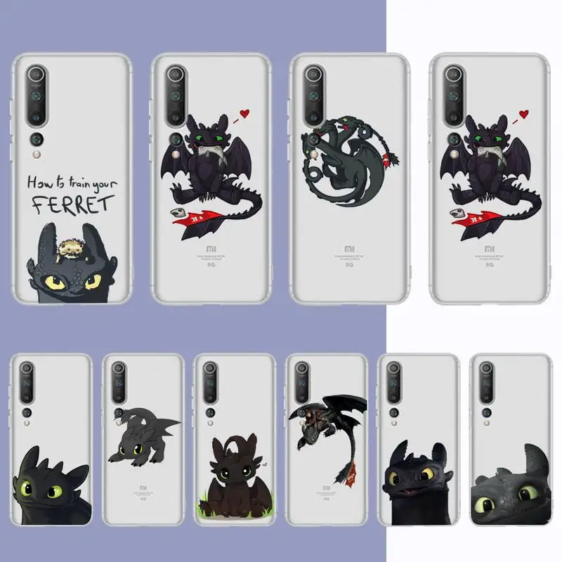 

Dragon-Toothless-C-Train-Your Phone Case For Redmi Note 5 7 8 9 10 A K20 pro max lite for Xiaomi 10pro 10T