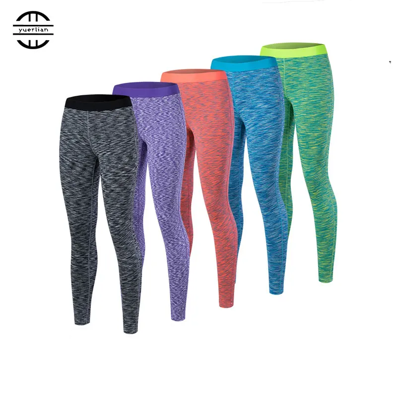

Yuerlian горячие эластичные беговые компрессионные обтягивающие спортивные костюмы фитнес-плотно брюки спортивные Леггинсы для спортзала жен...