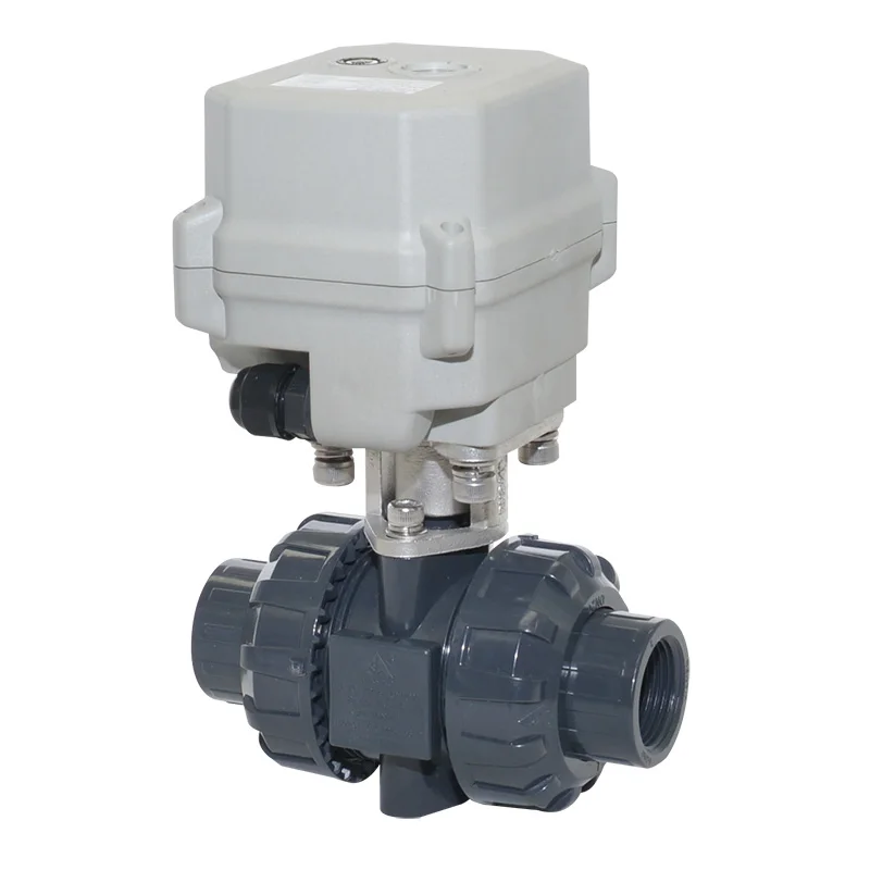 110-230V 1/2 ''-1 'ɻsp/NPT 2 Way шаровой клапан материалы-ХПВХ моторизованный DN15-DN40