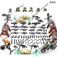 hot military army infantry soldiers figures building blocks ww2 paratroopers tank soldiers weapons guns parts mini bricks toys