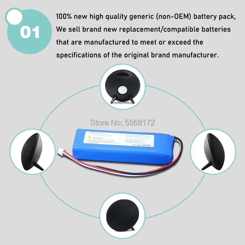 Новинка запасной аккумулятор 2500 мАч для телефона Harman Kardon Onyx Speaker громкий динамик