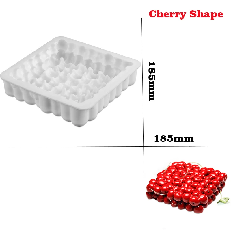 Cherry Shape Больше форм силиконовая форма для торта круглая форма для пончиков мусс форма для десерта форма для выпечки формы для украшения торта инструменты BPA бесплатно - Цвет: Cherry Shape