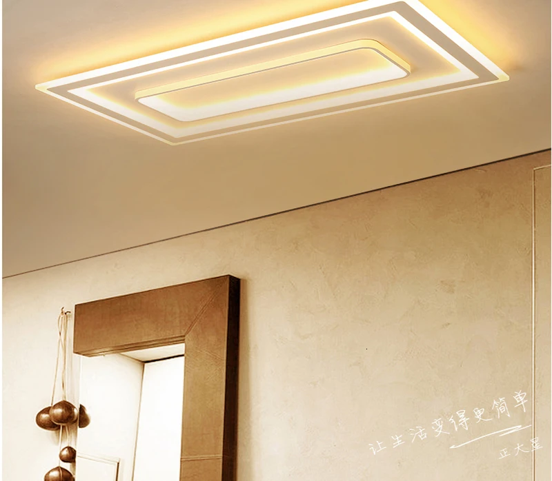 Ультра-тонкие накладные современные светодиодные потолочные лампы lamparas de techo прямоугольные акриловые/квадратные светодиодные потолочные светильники