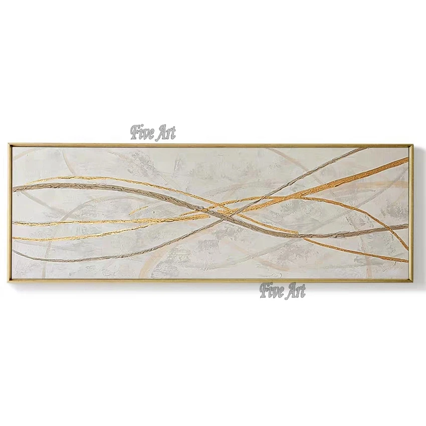 

Modern Home Wall Hanging Canvas Pictures Handmade 1 Pieces Abstract Gold Textured Oil Painting Artwork Wall Art For Living Room