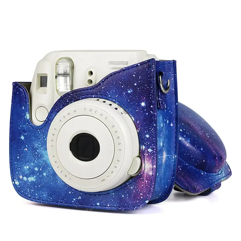 Защитный чехол для камеры из искусственной кожи держатель Fuji Fujifilm Instax Mini 8 + 9