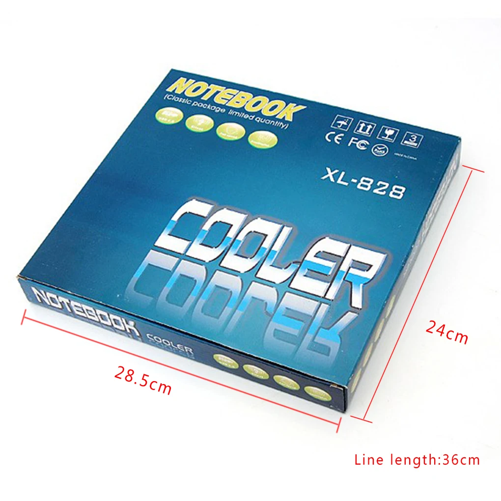 

USB Notebook Cooler Blue LED Light Heatsink Laptop PC Base Computer Cooling Pad Heat Dissipation Bracket Random Color